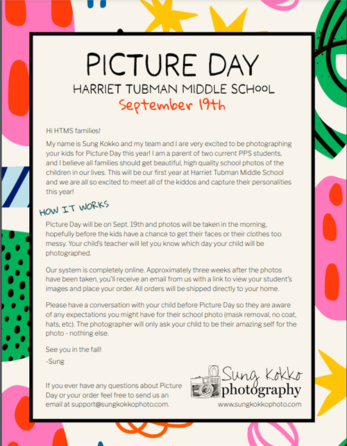 Picture Day Flyer
